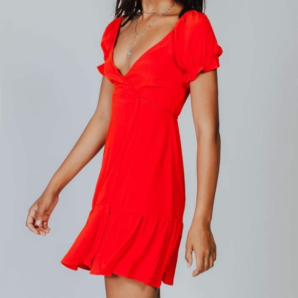 FLYNN SKYE Annabelle Wrap Mini Dress BLACK - Picture 5 of 8